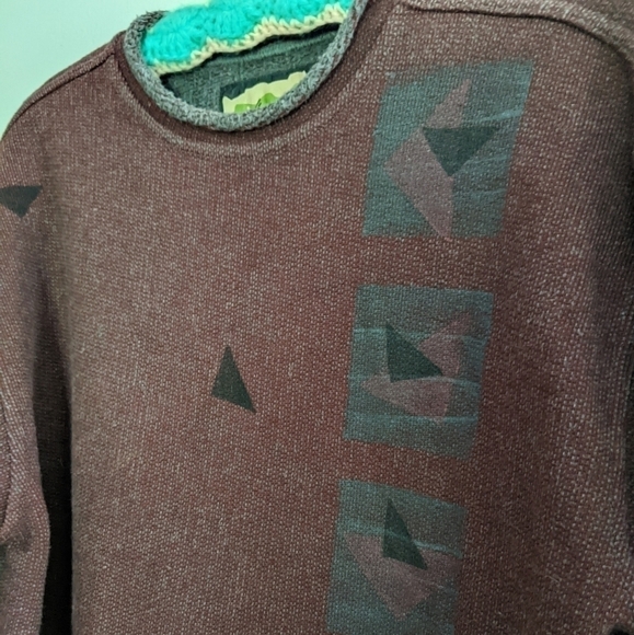 Vintage 90s Mod O Doc Top Burgundy Long Sleeve Fleece Interior - Picture 2 of 8